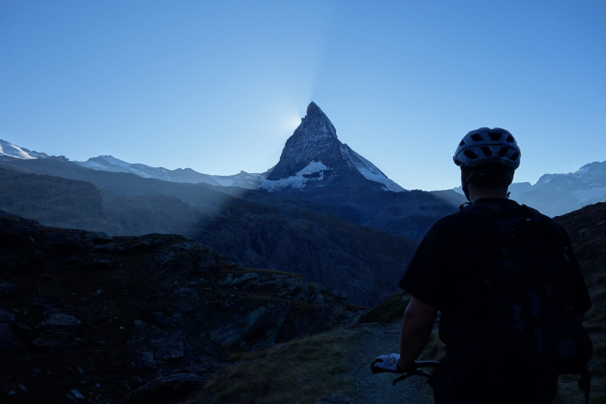 zermatt matterhorn bike sunset
